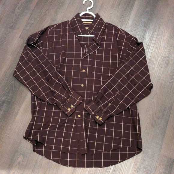 Maroon long sleeve dress shirt - Picture 1 of 3
